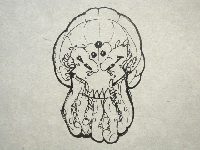 Pulpy squid head
