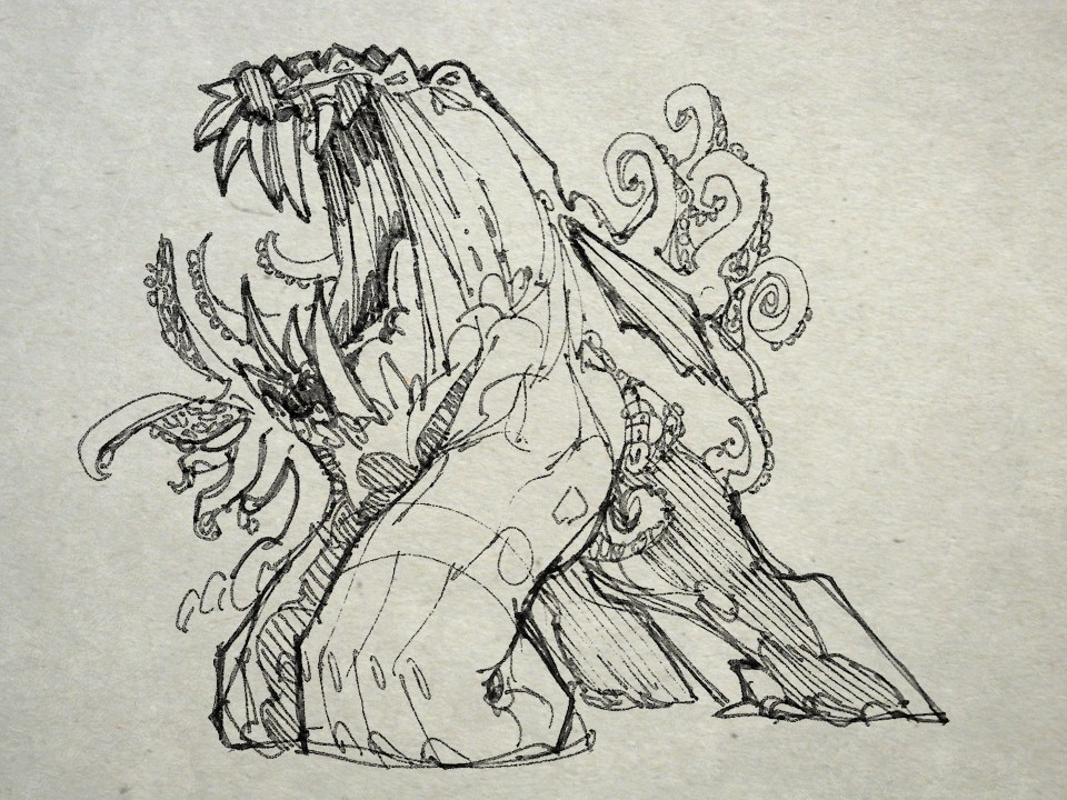 tottering on the brink of cosmic horrors