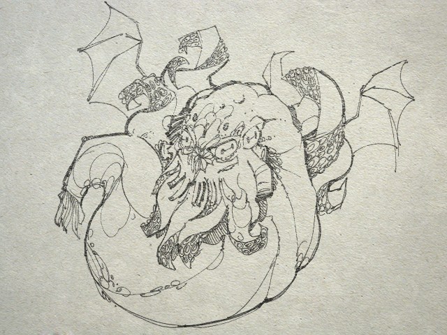 Cthulhu is described as being able to change the shape of its body at will, extending and retracting limbs and tentacles as it sees fit.