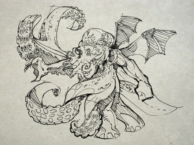 For an instant the ship was befouled by an acrid and blinding green cloud, and then there was only a venomous seething astern; where - God in heaven! - the scattered plasticity of that nameless sky-spawn was nebulously recombining in its hateful original form, whilst its distance widened every second as the Alert gained impetus from its mounting steam.