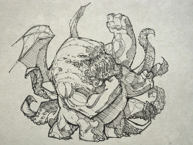 Then, whispered Castro, those first men formed the cult around tall idols… which the Great Ones shewed them; idols brought in dim eras from dark stars. That cult would never die till the stars came right again, and the secret priests would take great Cthulhu from His tomb to revive His subjects and resume His rule of earth.The time would be easy to know, for then mankind would have become as the Great Old Ones; free and wild and beyond good and evil, with laws and morals thrown aside and all men shouting and killing and revelling in joy.