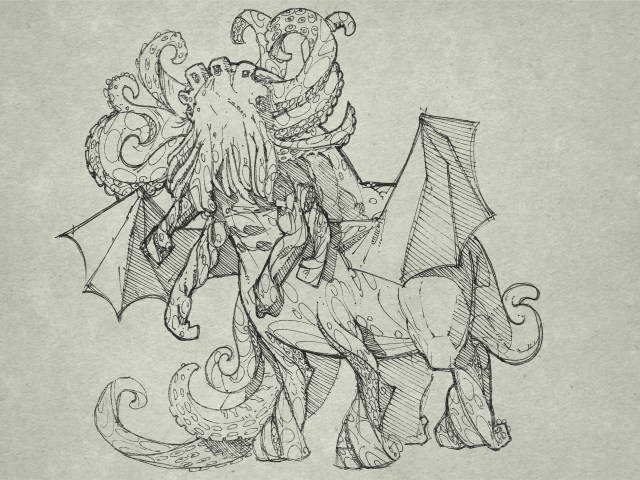 Cthulhu is described as being able to change the shape of its body at will, extending and retracting limbs and tentacles as it sees fit.