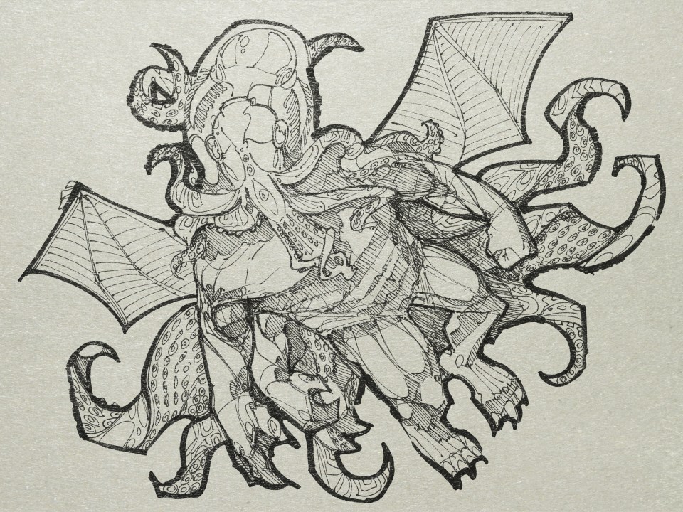 Cthulhu is described as being able to change the shape of its body at will, extending and retracting limbs and tentacles as it sees fit.