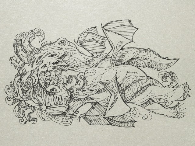 I spent my first few thousand years in those swamps. I did not like this, of course, for I was the colour of a young trout and about four of your feet long. I spent most of my time creeping up on things and eating them and in my turn avoiding being crept up on and eaten.