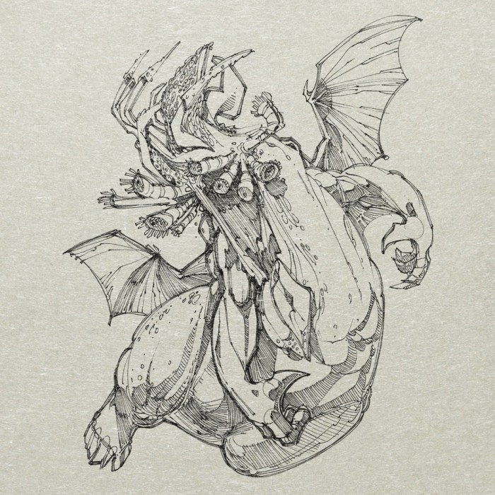 Its designs, however, were far from modern in atmosphere and suggestion; for, although the vagaries of cubism and futurism are many and wild, they do not often reproduce that cryptic regularity which lurks in prehistoric writing.